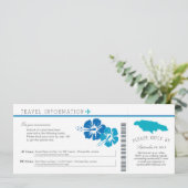 Hibiscus Jamaica Boarding Pass | Verhuizing Kaart (Staand voorkant)