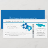Hibiscus Jamaica Boarding Pass | Verhuizing Kaart (Voorkant / Achterkant)
