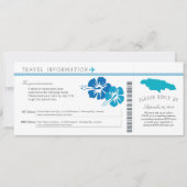 Hibiscus Jamaica Boarding Pass | Verhuizing Kaart (Voorkant)
