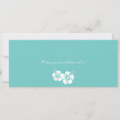 Hibiscus Jamaica Boarding Pass Wedding Kaart (Achterkant)