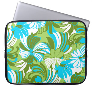 Hibiscus Jungle Hawaiian Tropische Lime Wetsuit  Laptop Sleeve