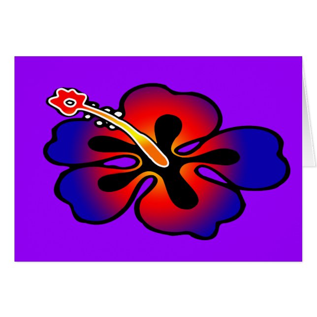 Hibiscus-kaart (Voorkant Horizontaal)