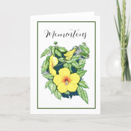 Hibiscus-kaart Bedankkaart