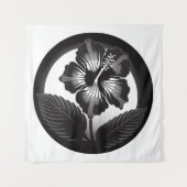 Hibiscus Kamon design Wandkleed (Voorkant)
