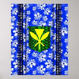 Hibiscus Kanaka Maoli Tribal Poster