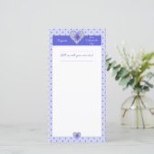 Hibiscus & kant BLAUW (Staand voorkant)