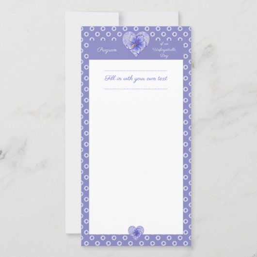 Hibiscus & kant BLAUW (Voorkant)