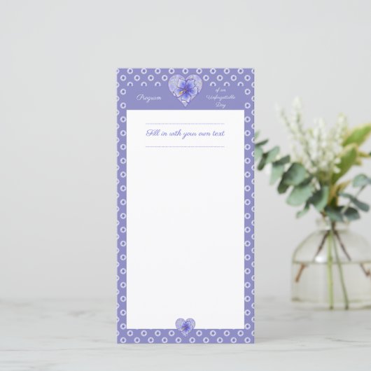 Hibiscus & kant BLAUW (Staand voorkant)