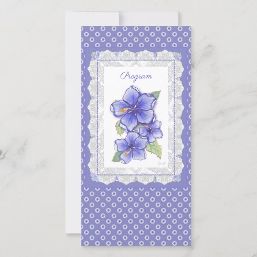 Hibiscus & kant BLAUW (Achterkant)