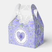 Hibiscus & kant BLAUW Bedankdoosjes (Achterkant)