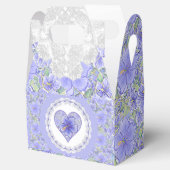 Hibiscus & kant BLAUW Bedankdoosjes (Geopend)