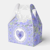 Hibiscus & kant BLAUW Bedankdoosjes (Voorkant Zijde)