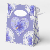 Hibiscus & kant BLAUW Bedankdoosjes (Achterkant)