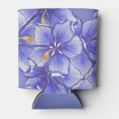 Hibiscus & kant BLAUW Blikjeskoeler (Voorkant)