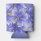 Hibiscus & kant BLAUW Blikjeskoeler (Achterkant)