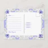 Hibiscus & kant BLAUW Briefkaart (Achterkant)