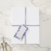 Hibiscus & kant BLAUW Cadeaulabel (Met Touw)