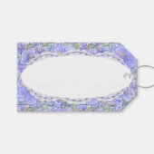 Hibiscus & kant BLAUW Cadeaulabel (Voorkant (Horizontaal))