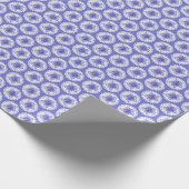 Hibiscus & kant BLAUW Cadeaupapier (Hoek)