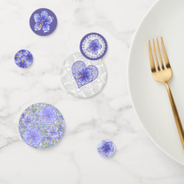 Hibiscus & kant BLAUW Confetti