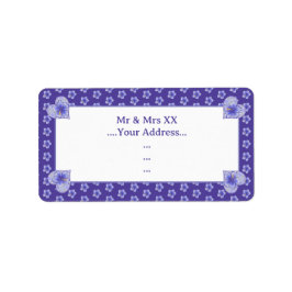 Hibiscus & kant BLAUW Etiket