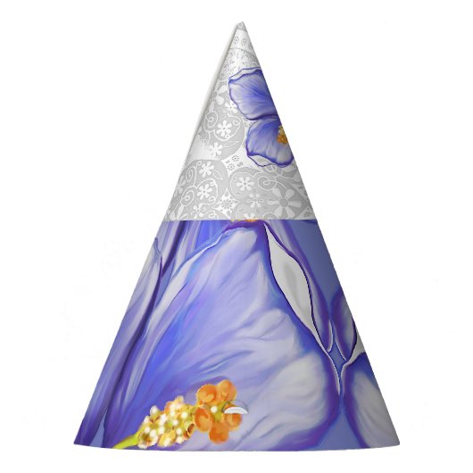 Hibiscus & kant BLAUW Feesthoedjes (Links)