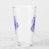 Hibiscus & kant BLAUW Glas (Links)