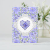 Hibiscus & kant BLAUW Informatiekaartje (Staand voorkant)