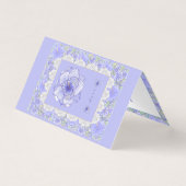 Hibiscus & kant BLAUW Kaart (Voorkant)