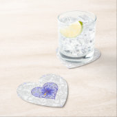 Hibiscus & kant BLAUW Kartonnen Onderzetters (Insitu)