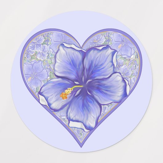 Hibiscus & kant BLAUW Labels (Design 1)