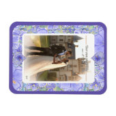 Hibiscus & kant BLAUW Magneet (Horizontaal)