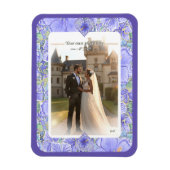 Hibiscus & kant BLAUW Magneet (Verticaal)