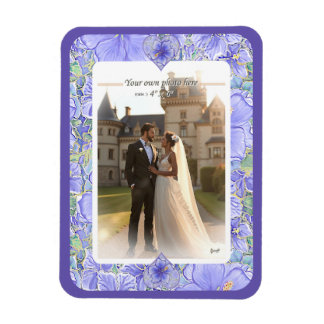 Hibiscus & kant BLAUW Magneet