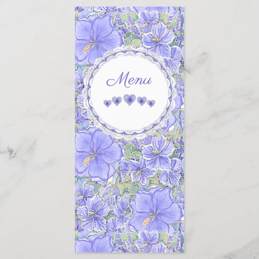 Hibiscus & kant BLAUW Menu (Achterkant)