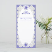 Hibiscus & kant BLAUW Menu (Staand voorkant)