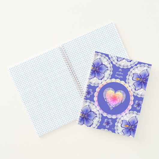 Hibiscus & kant BLAUW Notitieboek (Binnen)