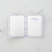 Hibiscus & kant BLAUW Notitiekaartje (Binnen)