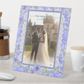 Hibiscus & kant BLAUW Reclamebord Met Voetstuk (Insitu)