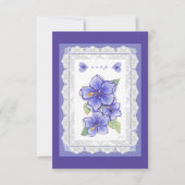 Hibiscus & kant BLAUW RSVP Kaartje (Voorkant)