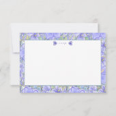 Hibiscus & kant BLAUW RSVP Kaartje (Achterkant)