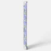 Hibiscus & kant BLAUW Samsung Galaxy Hoesje (Linkerkant)