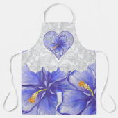 Hibiscus & kant BLAUW Schort (Voorkant)