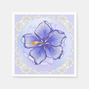 Hibiscus & kant BLAUW Servet