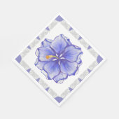 Hibiscus & kant BLAUW Servet (Hoek)