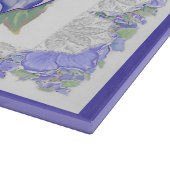 Hibiscus & kant BLAUW Snijplank (Hoek)