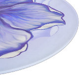 Hibiscus & kant BLAUW Snijplank (Hoek)