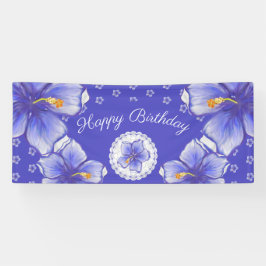 Hibiscus & kant BLAUW Spandoek