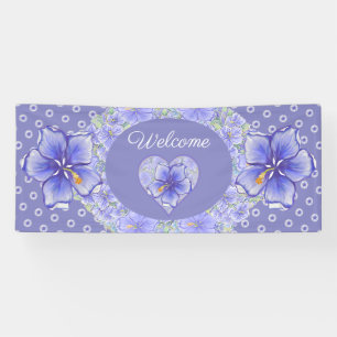 Hibiscus & kant BLAUW Spandoek