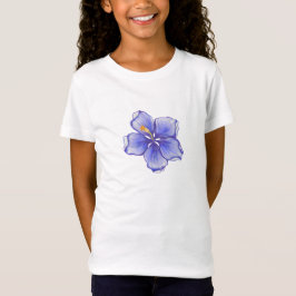 Hibiscus & kant BLAUW T-shirt